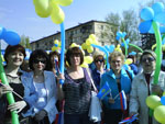 01 мая 2009 г. Участие специалистов архивного отдела в первомайской демонстрации